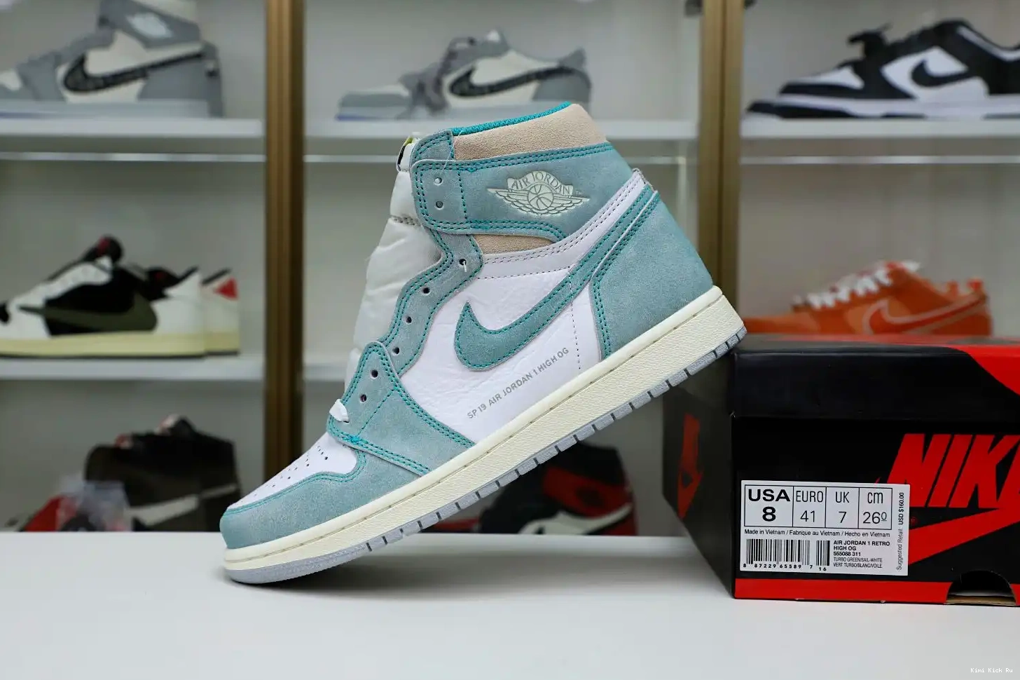 RETRO JORDAN AIR OG 'TURBO Kimikick GREEN' HIGH 1 0818